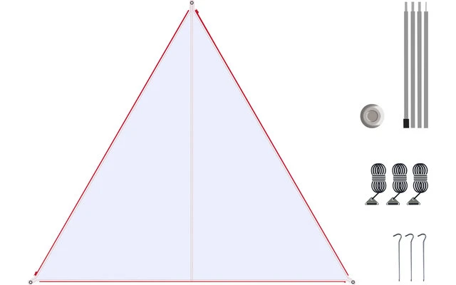 Bent Canvas Plain Set Tarp Sepia Blue / Zipper Light Blue 7 Bent Canvas Plain Set Tarp Sepia Blue / Zipper Light Blue – Bild 5