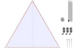 Bent Canvas Plain Set Tarp High Rise / Zipper Red -Outwell Verkäufe 251467 1777552 7