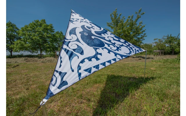 Bent Sonnensegel Orient Rot Gestreift/RV Schwarz 6 Bent Sonnensegel Orient Rot Gestreift/RV Schwarz – Bild 4