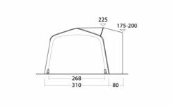 Outwell Jonesville 290 SA Flex Busvorzelt + ONS Leuchtelement-Set Bundle -Outwell Verkäufe 748538 5008481